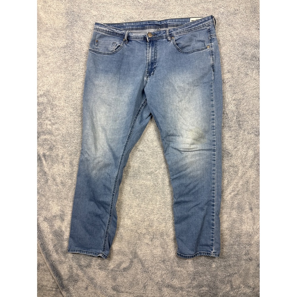 Buffalo David Bitton Mens 38x30 Blue Axel Slim Stretch Jeans Light Wash Denim